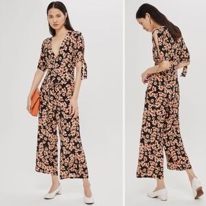 Floral Black Jumpsuit